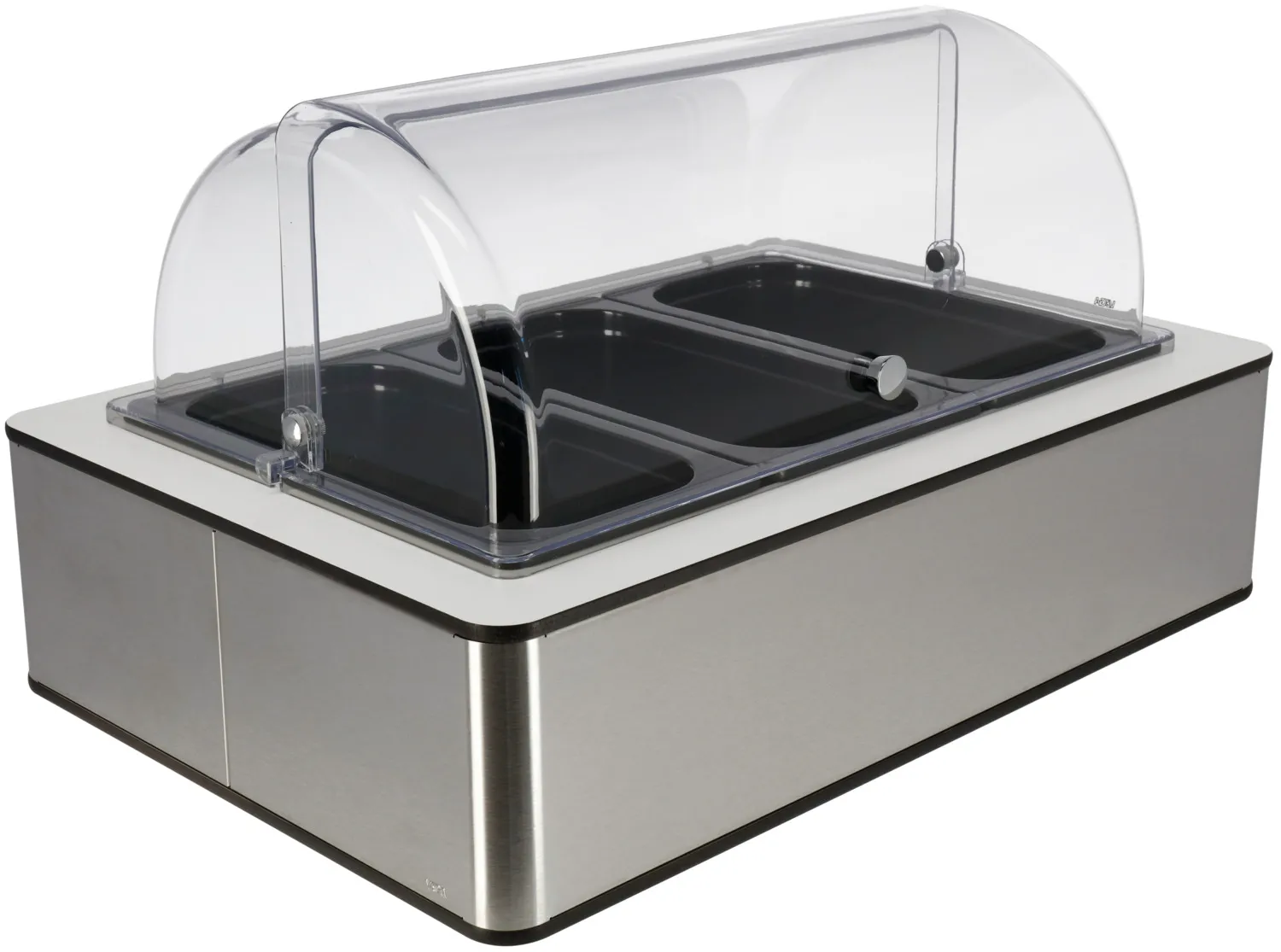 Vitrina refrigeradora Fundale blanco 10 cm melamina negro 3 x 1/3