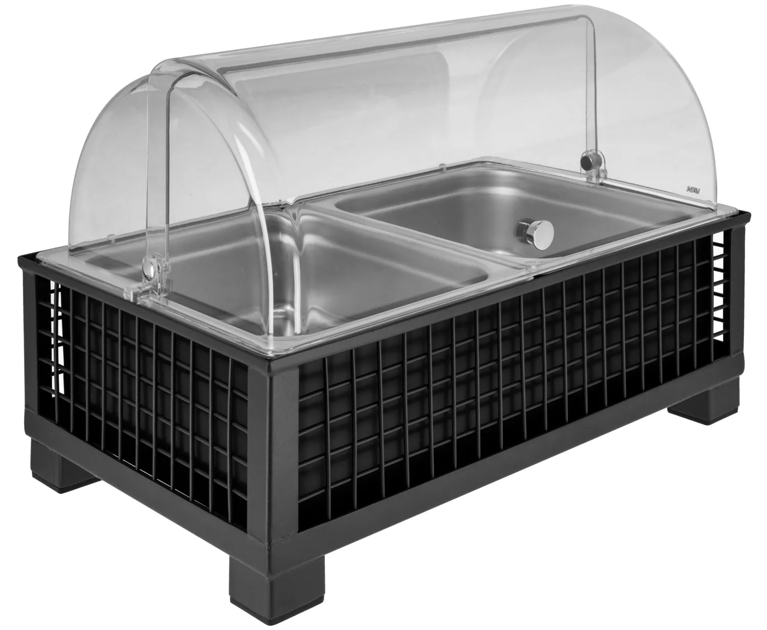 Vitrina refrigerada Portland 10 cm acero inoxidable 2 x 1/2