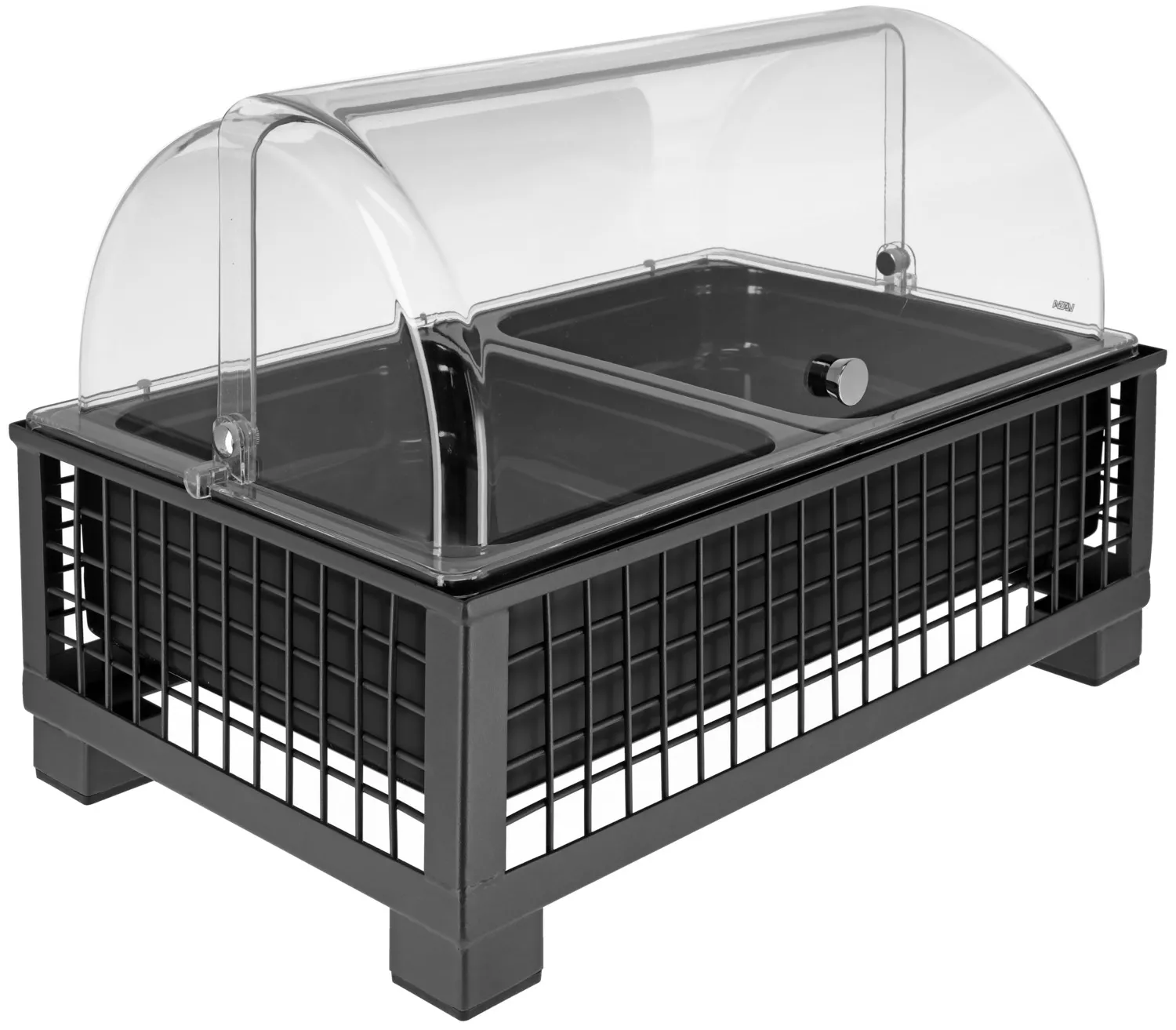 Vitrina refrigerada Portland 6,5 cm melamina negro 2 x 1/2