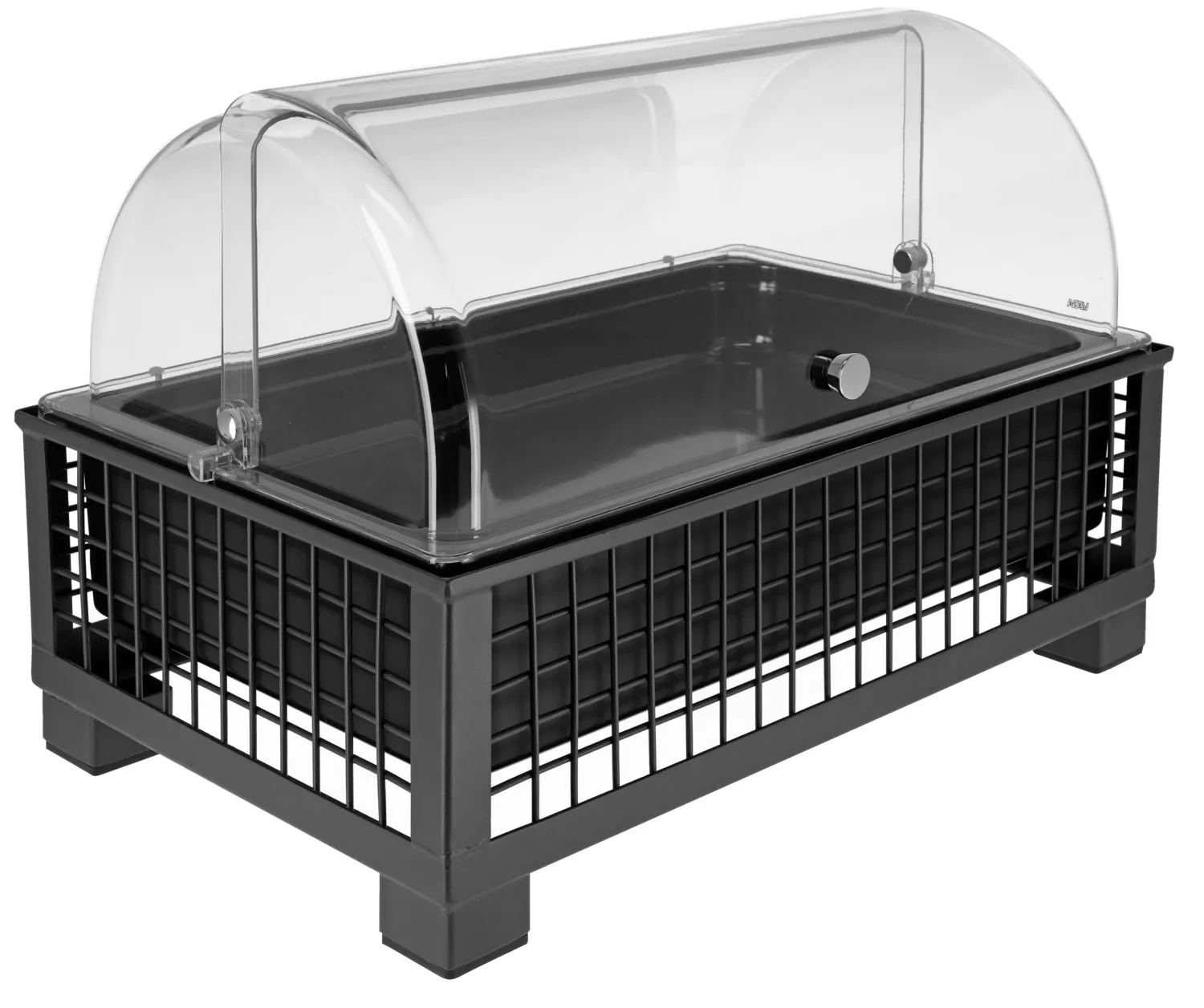 Vitrina refrigerada Portland 6,5 cm melamina negro 1/1