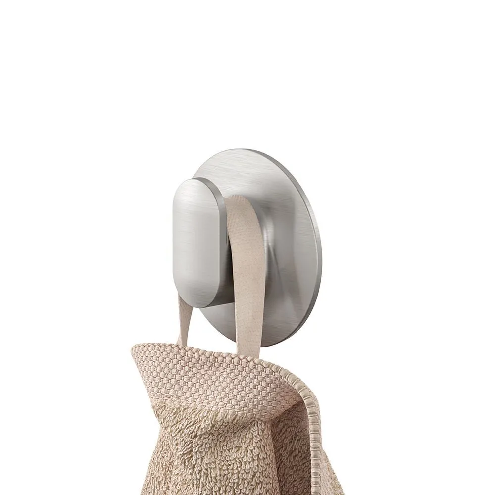 Toallero mediano con soporte de pared autoadhesivo acero inox. cepillado Cooper