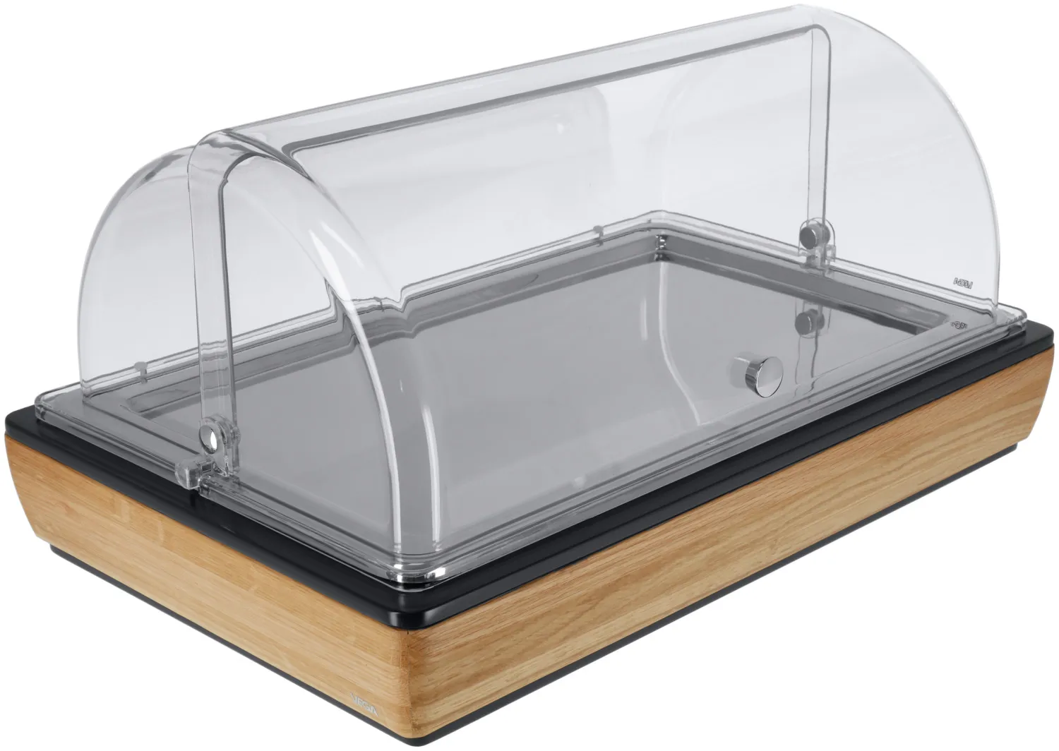 Vitrina refrigeradora Montana roble acero inoxidable 1/1