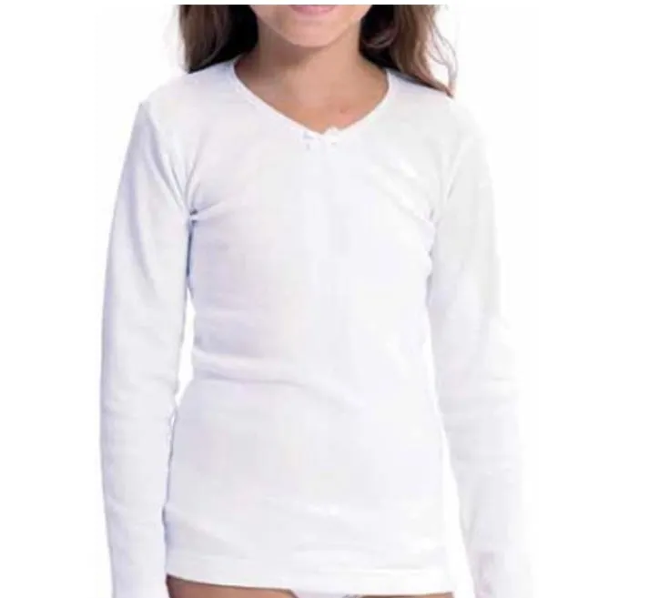 CAMISETA INTERIOR NIÑA AFELPADA